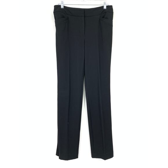 Chicos Straight Leg Dress Pants Womens Size 0.5 US Small Regular Black - Picture 1 of 5